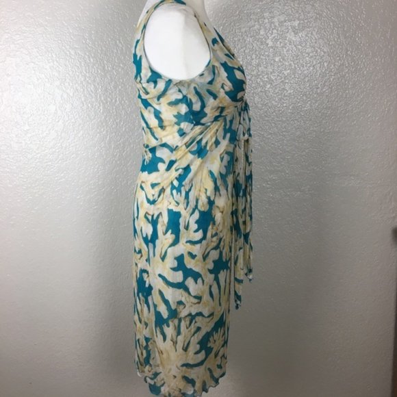DVF Vintage Hawaiian Floral Sleeveless Midi Dress - Picture 6 of 6